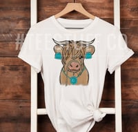 Turquoise Cow Shirt 
