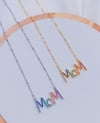 Mom Chain with Rainbow  Zirconia