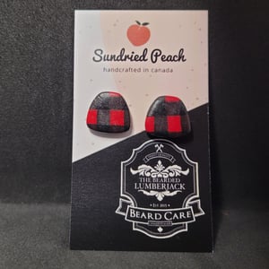 The Bearded Lumberjack × Sundried Peach Earrings