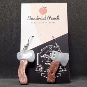 The Bearded Lumberjack × Sundried Peach Earrings