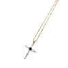 Cross Chain with  white Zirconia 
