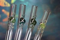 Image 5 of 4 Pack of Glass Straws with Designs 