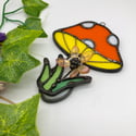 Spring Mushroom Suncatcher 