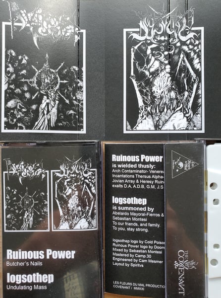 Image of Ruinous Power / Iogsothep split cassette