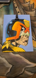 Image of Hand Painted Judge Dredd Clip board