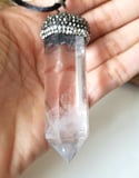 Clear Quartz Rhinestone Pendant