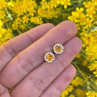 Image 1 of faceted citrine juju studs
