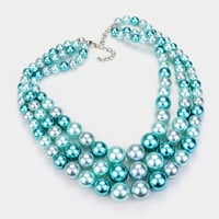Triple Strand Pearl Necklace Set