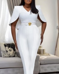 🌸Cape sleeve white jumpsuit🌸