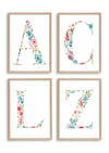 Floral alphabet A-Z