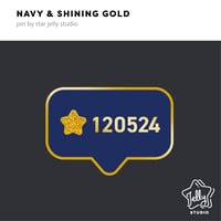 VIXX NAVY & SHINING GOLD PIN