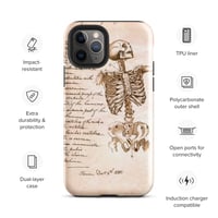 Image 3 of Antique Book Page Detailed Illustration Human Skeleton Tough Case for iPhone®