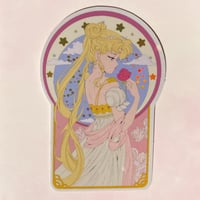 Image 2 of Pastel Art Nouveau Serenity 3.6” Holographic Sticker