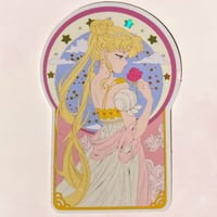 Image 1 of Pastel Art Nouveau Serenity 3.6” Holographic Sticker