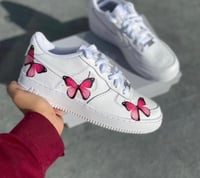 Image 1 of Pink Butterfly Custom Airforces