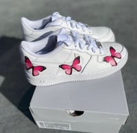 Image 3 of Pink Butterfly Custom Airforces