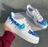 Image 1 of Turquoise LV Custom Airforces 