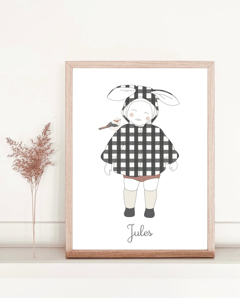 Image of Affiche - Mon petit lapin - personnalisable