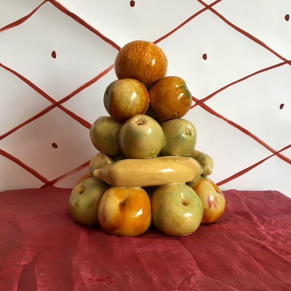 Image of Ceramic fruit stack
