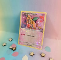 Image 1 of Dragonite “I choose you” anniversary trading card - made to order