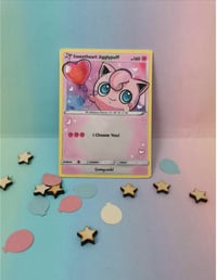 Image 3 of Jigglypuff “I choose you” anniversary trading card - made to order