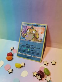 Image 1 of Psyduck birthday celebration trading card - made to order