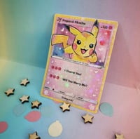 Image 3 of Proposal Pikachu “will you marry me” trading card - made to order 