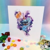 Disney stitch celebration card 