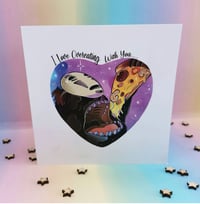 No face “I love overeating with you” card