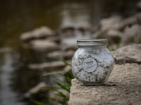 Image 1 of  Large Glass Jar of Bath Salts 