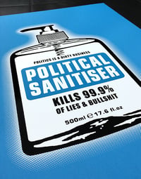Image 2 of POLITICAL SANITISER - BLUE EDITION