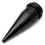 Image of 24mm - 30mm Black Acrylic Large Size Ear Stretchers. 