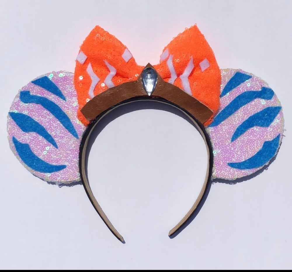 Image of Neon Ahsoka inspired mouse ears 