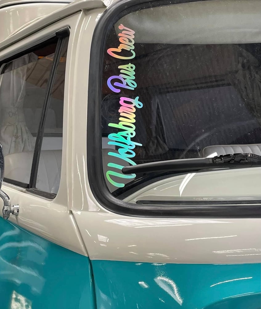 Image of Wolfsburg Bus Crew Rainbow/Chrome Sticker
