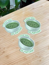 Image 2 of I love you so matcha smiski sticker!