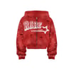RARE RED RHINESTONE ZIP UP