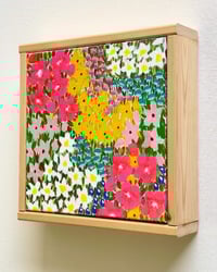Image 2 of Joyful Blooms -  Hand painted Floral Art - 10x10 Inches; Framed