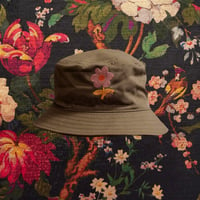 Image 1 of Single Flower embroidered bucket hat