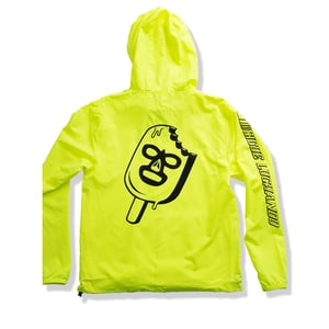 Image of “CARRERA” Neon yellow zip up windbreaker