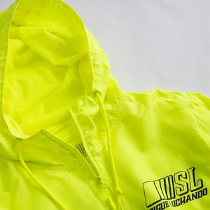 Image of “CARRERA” Neon yellow zip up windbreaker