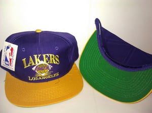 Image of Vintage Los Angeles Lakers Snapback Hat!! RARE!