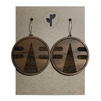 Image 1 of chimalli IV / earrings / walnut
