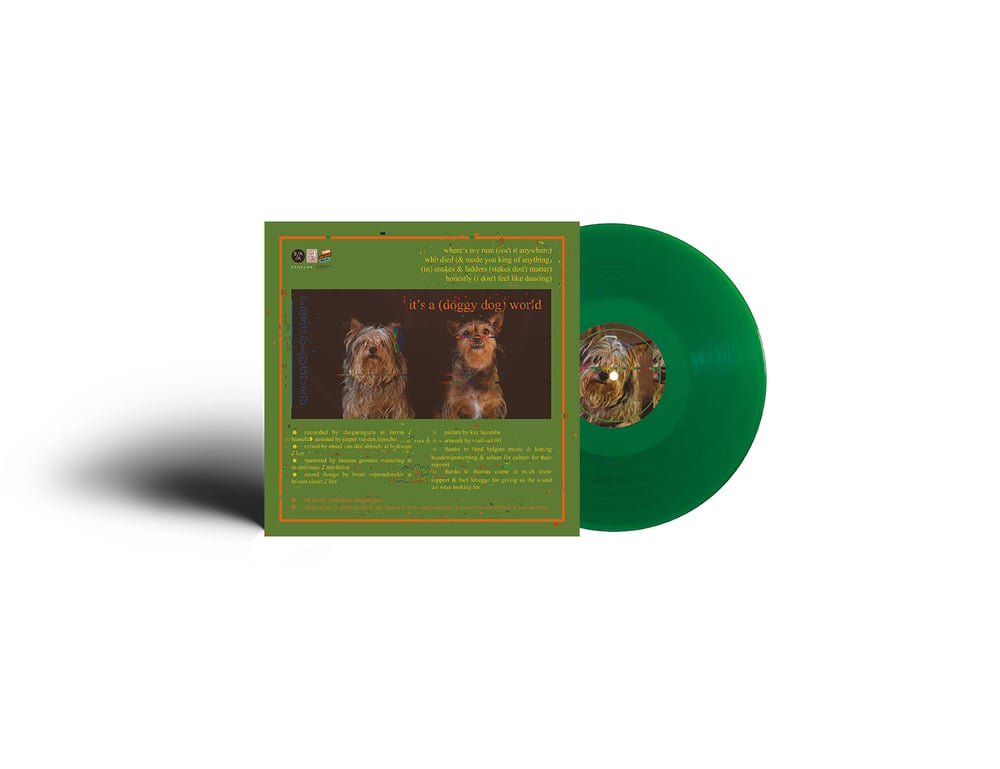 Image of DOUBLE EP vinyl 'it's a (doggy dog) world' & '(live in antwerp)' (blue or green) 