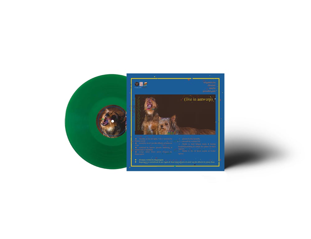 Image of DOUBLE EP vinyl 'it's a (doggy dog) world' & '(live in antwerp)' (blue or green) 