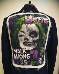 Image 1 of Misfits UPcycled slim fit denim suit jacket