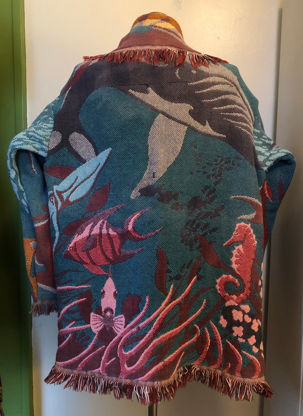 Oceania custom made fringe tapestry jacket