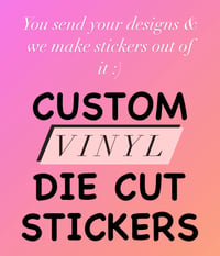 2.5 Inch Vinyl Stickers Weather Proof Laminate Finish