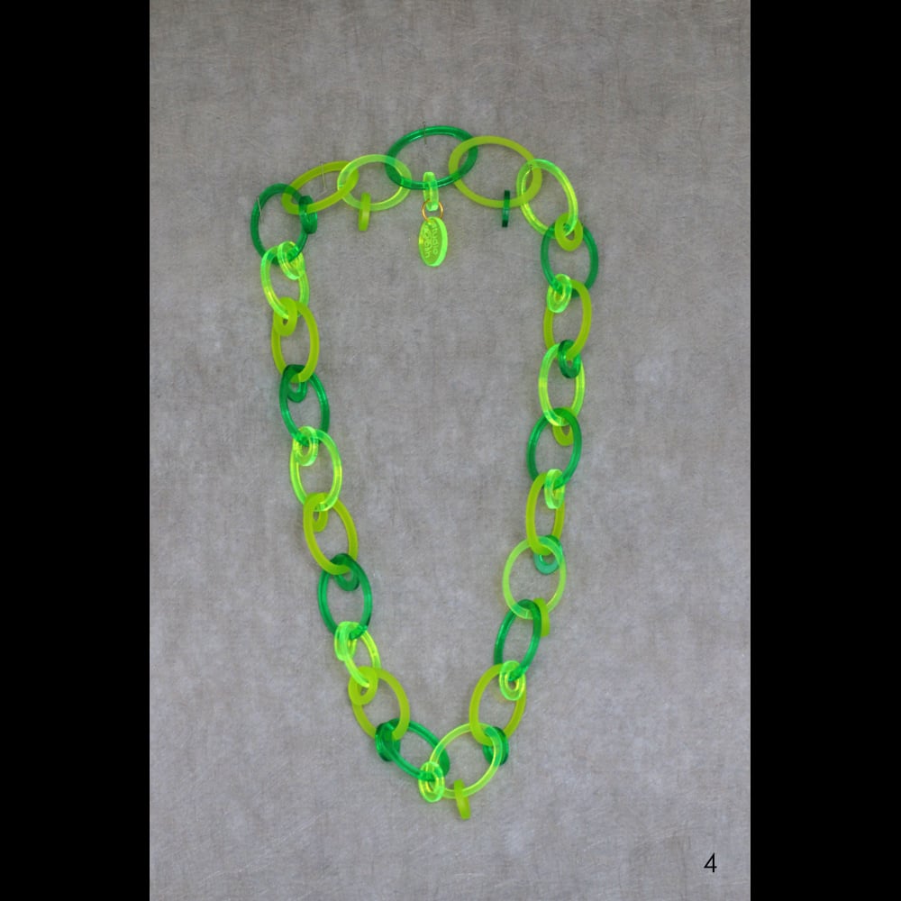 Image of One-off lasered acrylic necklaces L