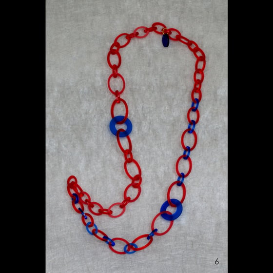 Image of one-off lasered acrylic necklaces xl