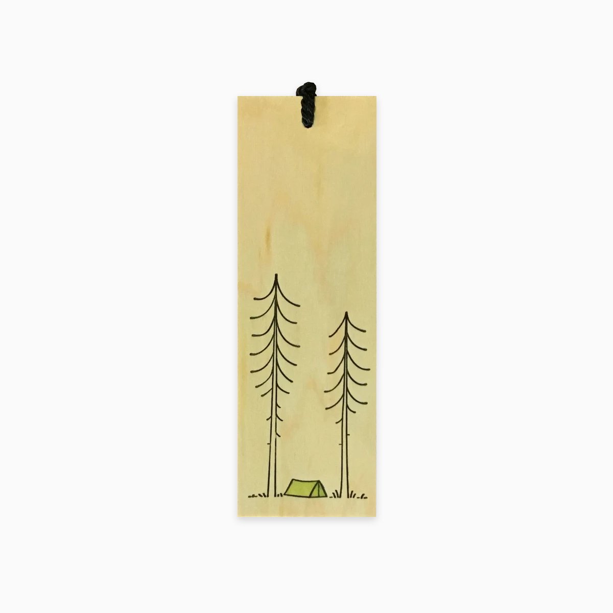 Minimal Adventure Bookmark - Tent | Tiny Print Shop